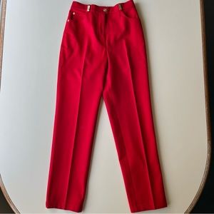 St. John Sport Red Straight-leg Pant
